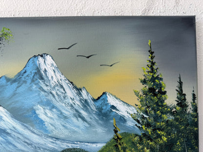 Painting #1894 - 16x20" Canvas - Mountain River Landscape painted 6-15-25