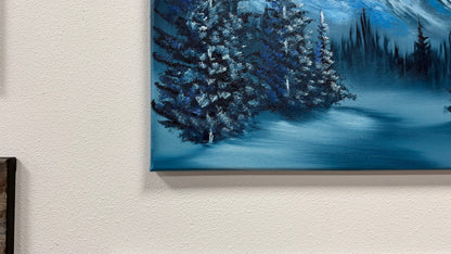 Painting #2666 - 20x24" Canvas - Winter Landscape painted 10-29-26