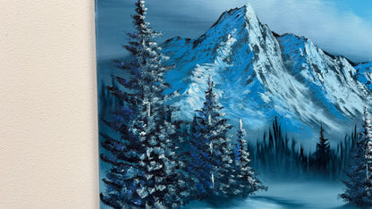 Painting #2666 - 20x24" Canvas - Winter Landscape painted 10-29-26