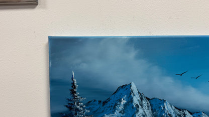 Painting #2666 - 20x24" Canvas - Winter Landscape painted 10-29-26