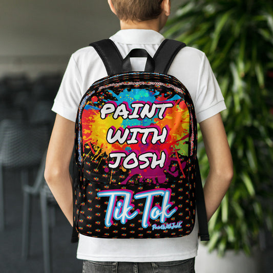 PaintWithJosh Backpack - Splatter Logo