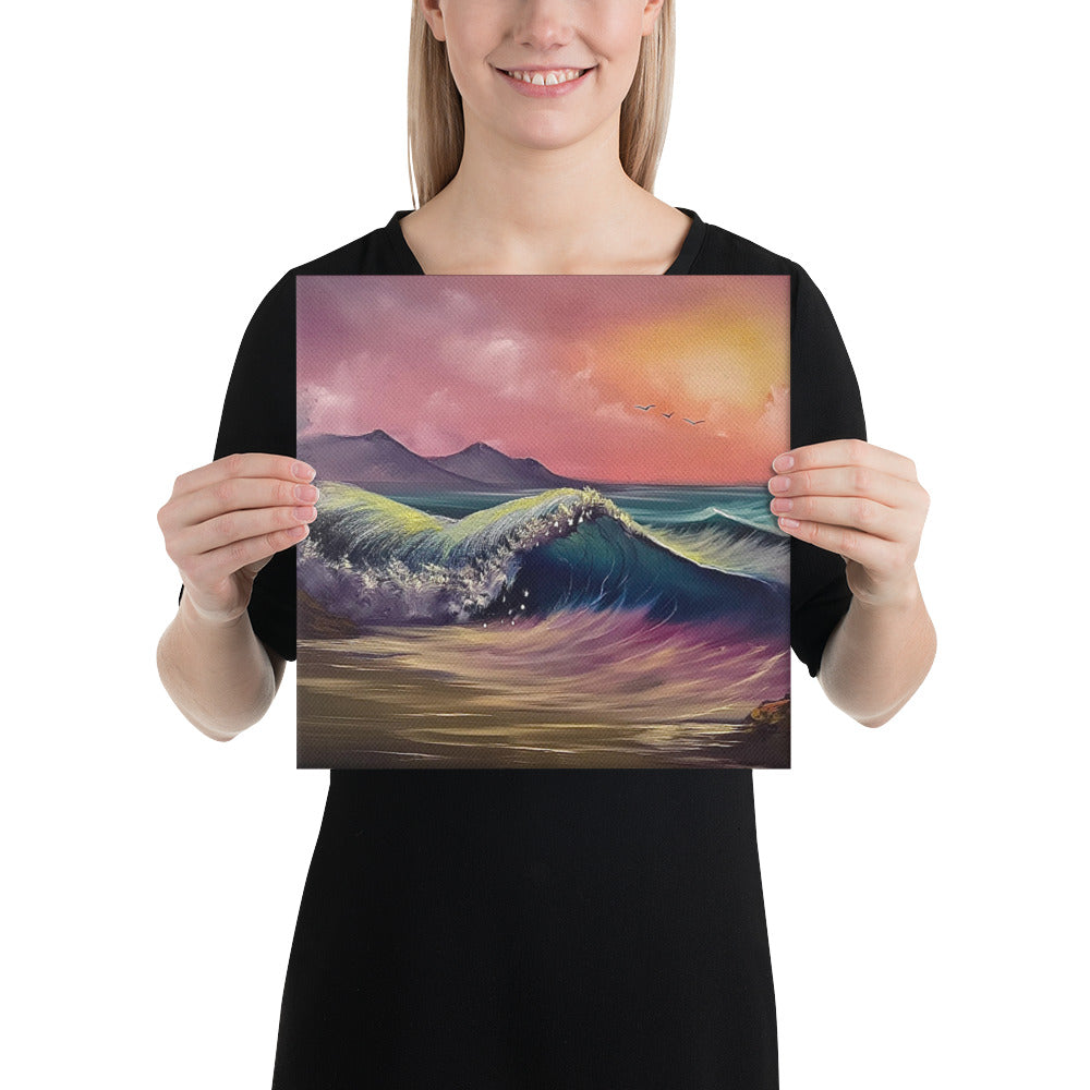 Canvas Print - Rage Against the Sea of Color - Expressionism Seascape Print by PaintWithJosh