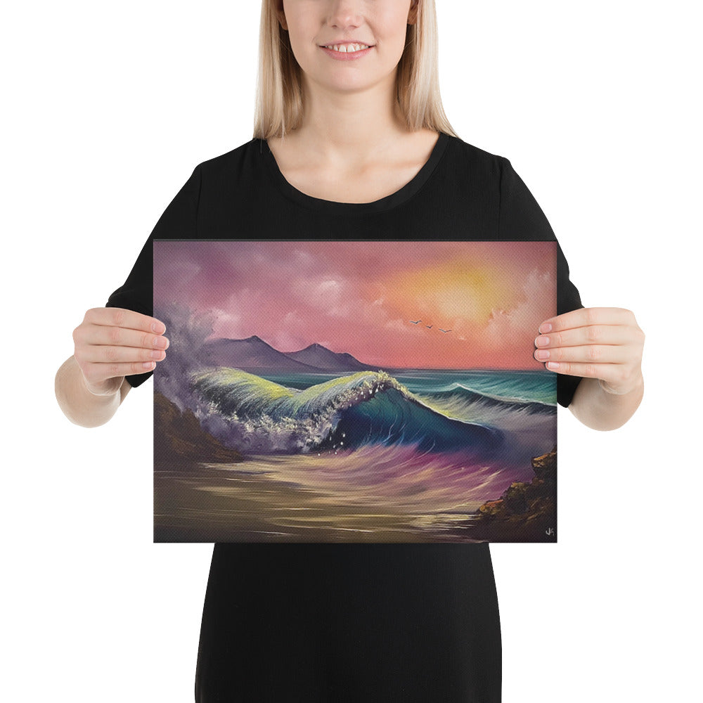 Canvas Print - Rage Against the Sea of Color - Expressionism Seascape Print by PaintWithJosh