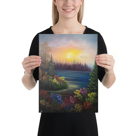 Canvas Print - Limited Edition - Stop and Smell the Flowers Landscape Print by PaintWithJosh