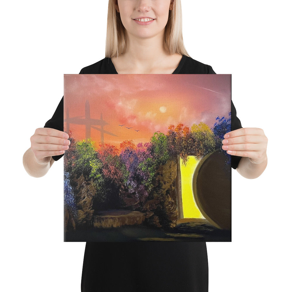 Canvas Print - Limited Edition - Easter Resurrection / Crucifixion Landscape by PaintWithJosh