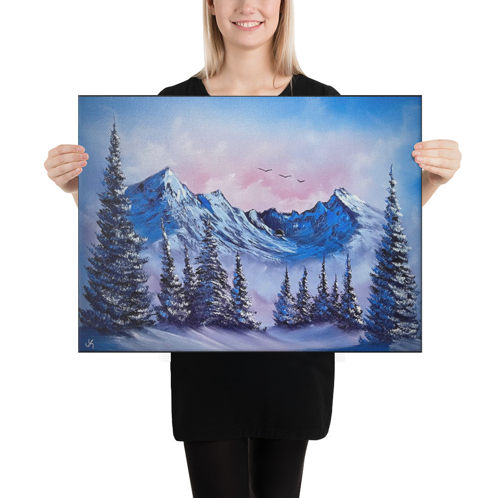Canvas Print - Serenity Lost - Premium Quality Winter Expressionist Landscape by PaintWithJosh