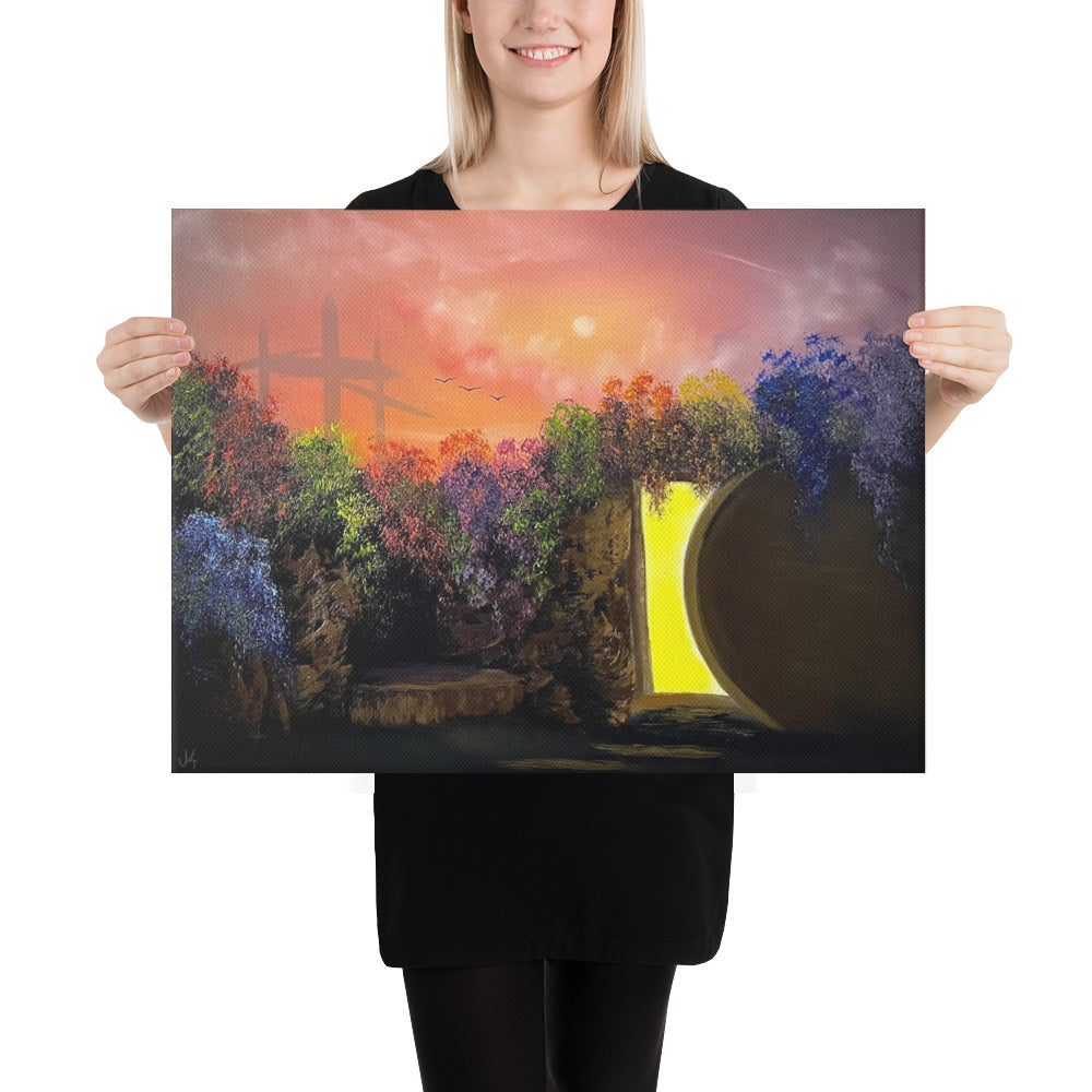 Canvas Print - Limited Edition - Easter Resurrection / Crucifixion Landscape by PaintWithJosh