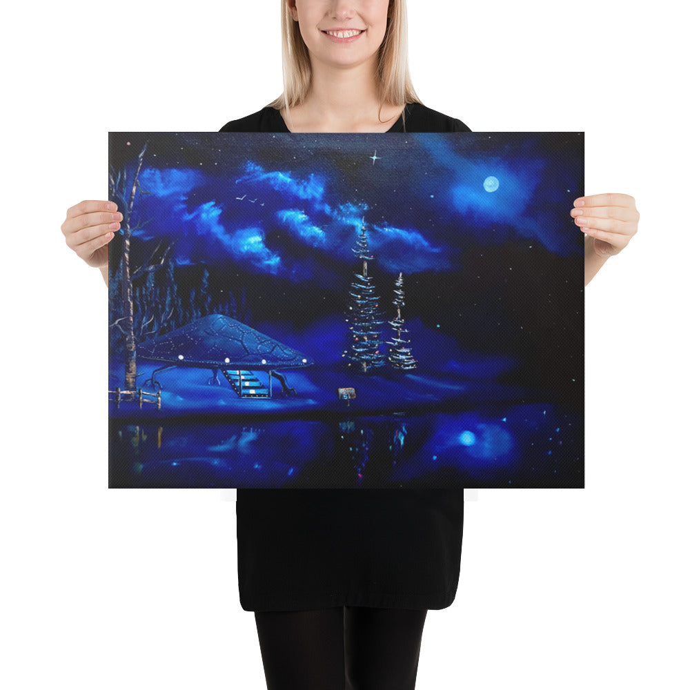 Canvas Print - UFO at Camp 51 by PaintWithJosh