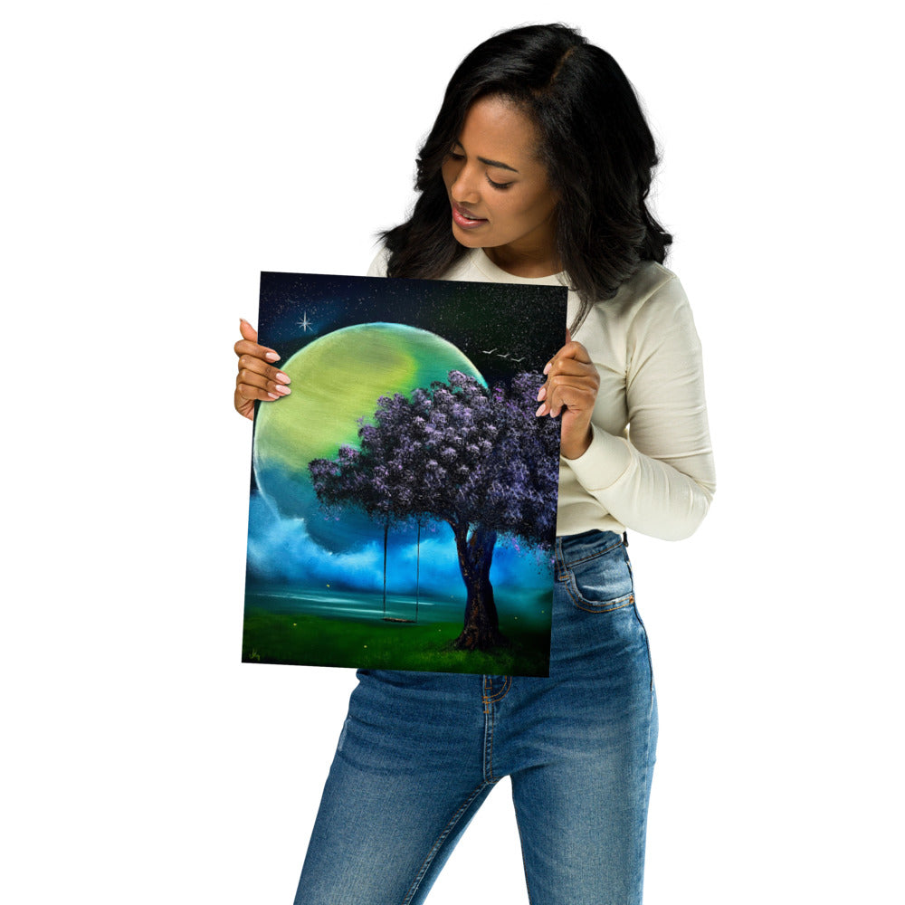 Poster Print - Rope Swing full moon by PaintWithJosh
