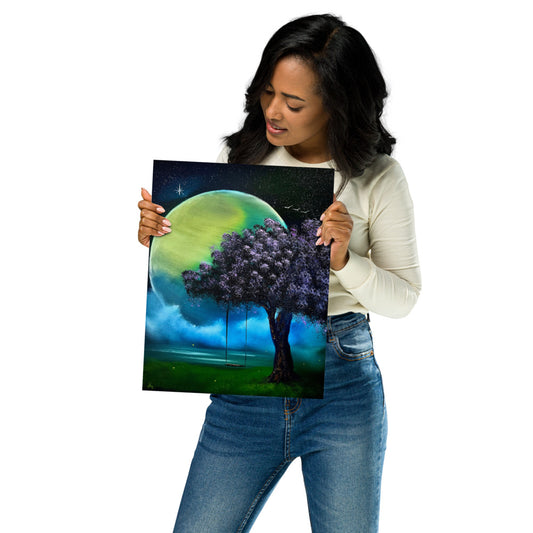 Poster Print - Rope Swing full moon by PaintWithJosh - Paint With Josh