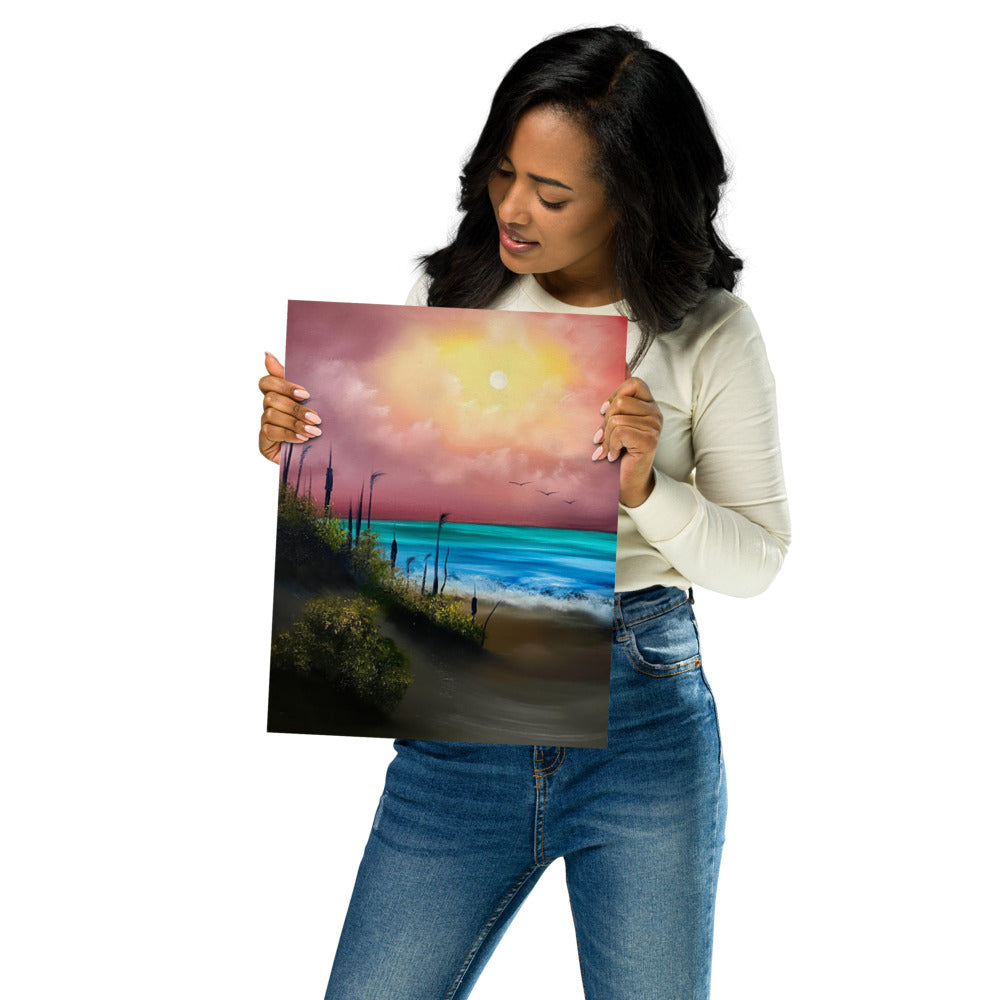 Poster Print - Soft Sunset Seascape by PaintWithJosh
