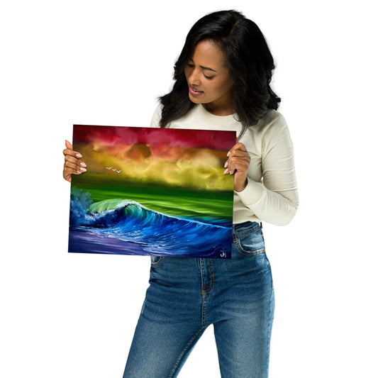 Poster Print - Pride Flag Seascape by PaintWithJosh - Paint With Josh