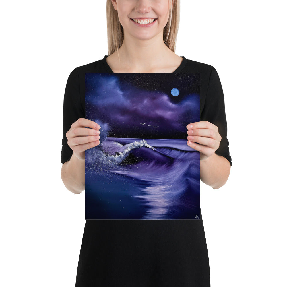 Poster Print - Purple Night Seascape by PaintWithJosh