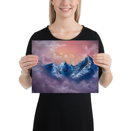 Poster Print - Floating Mountain Top by PaintWithJosh - Paint With Josh