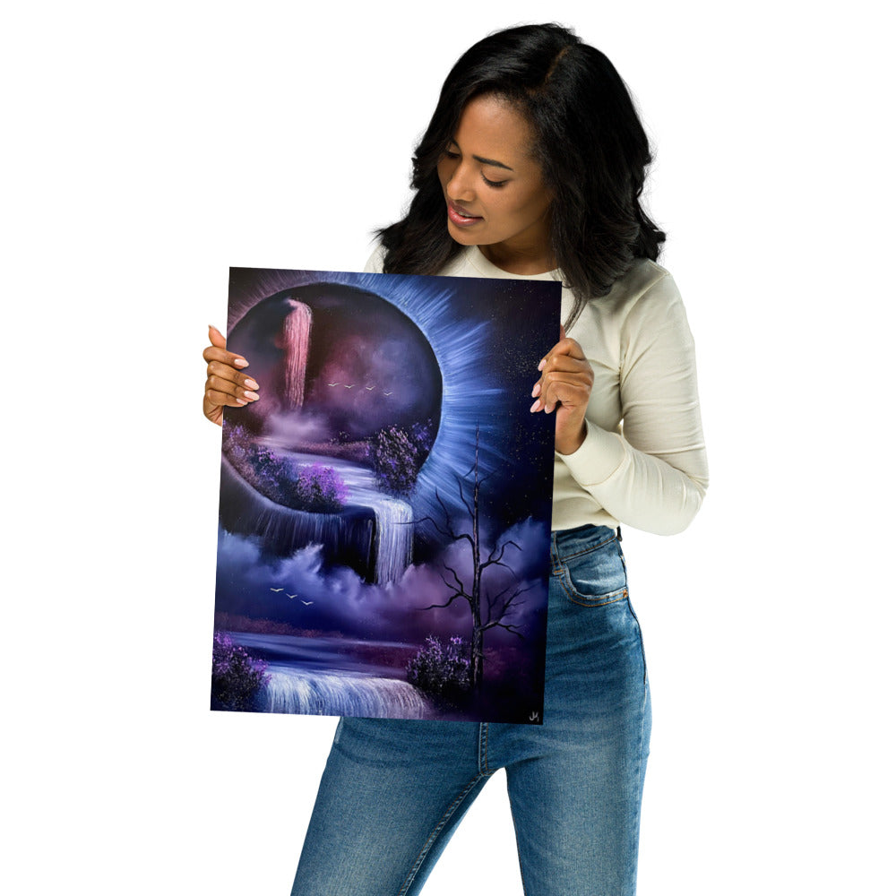 Poster Print - Purple Portal Waterfall by PaintWithJosh