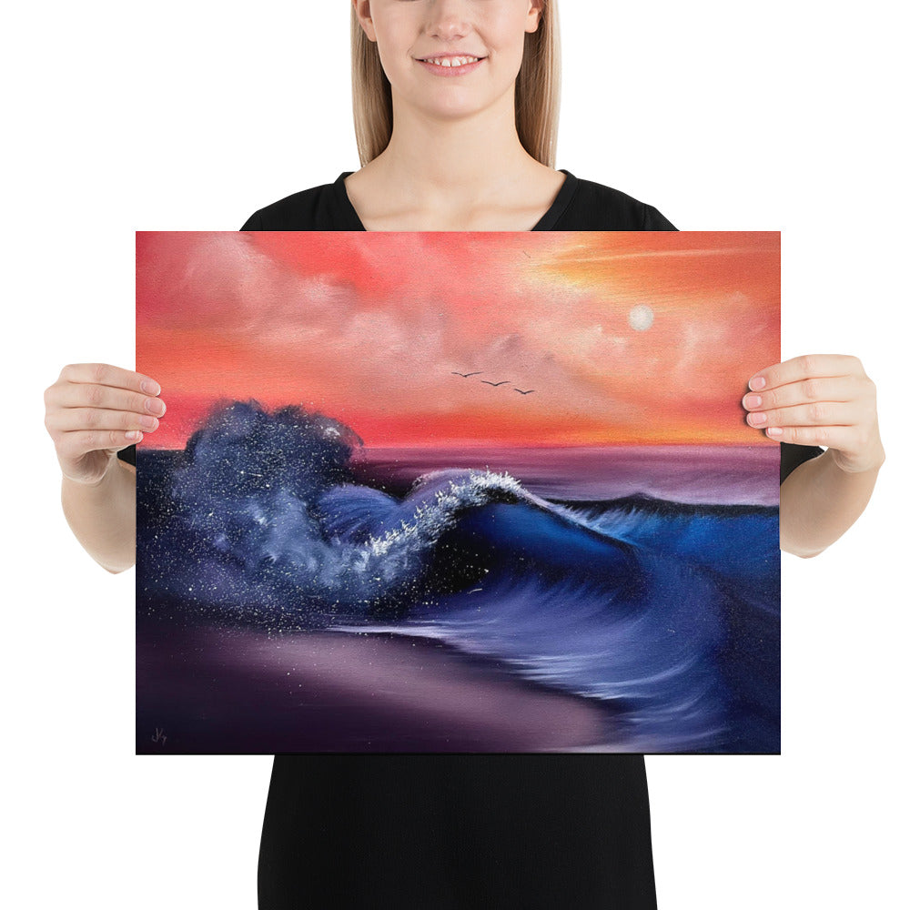 Poster Print - Sunset Seascape Beach by PaintWithJosh