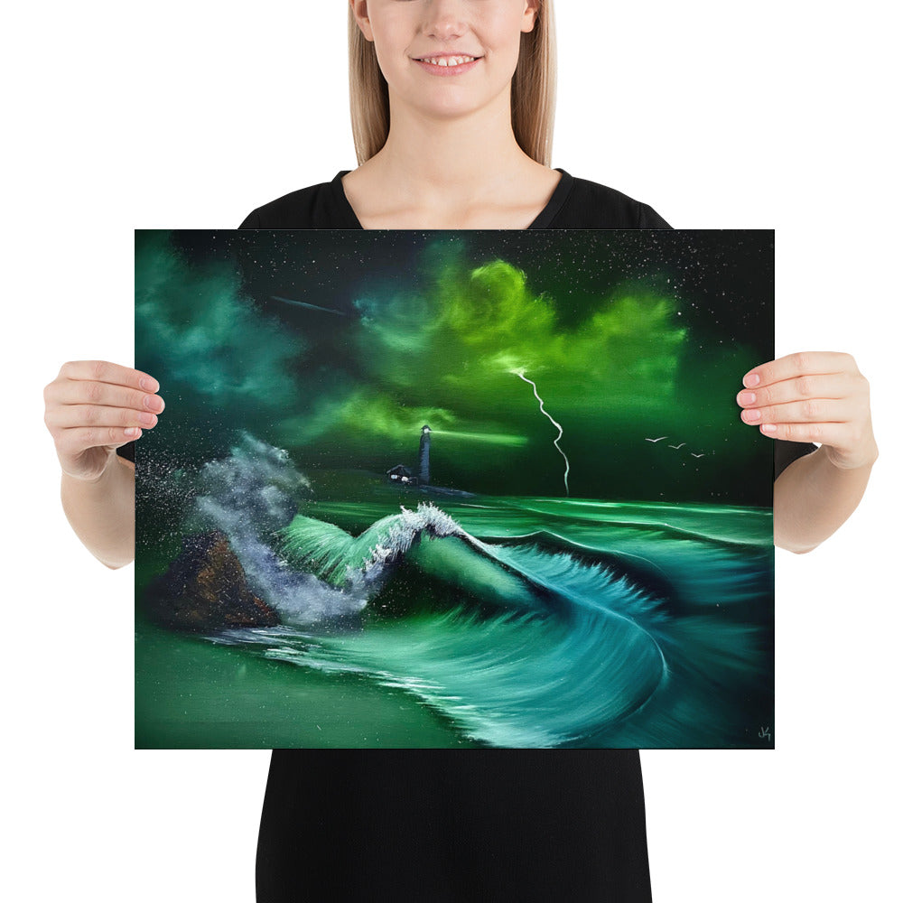 Poster Print - Cosmic Lighthouse Seascape by PaintWithJosh