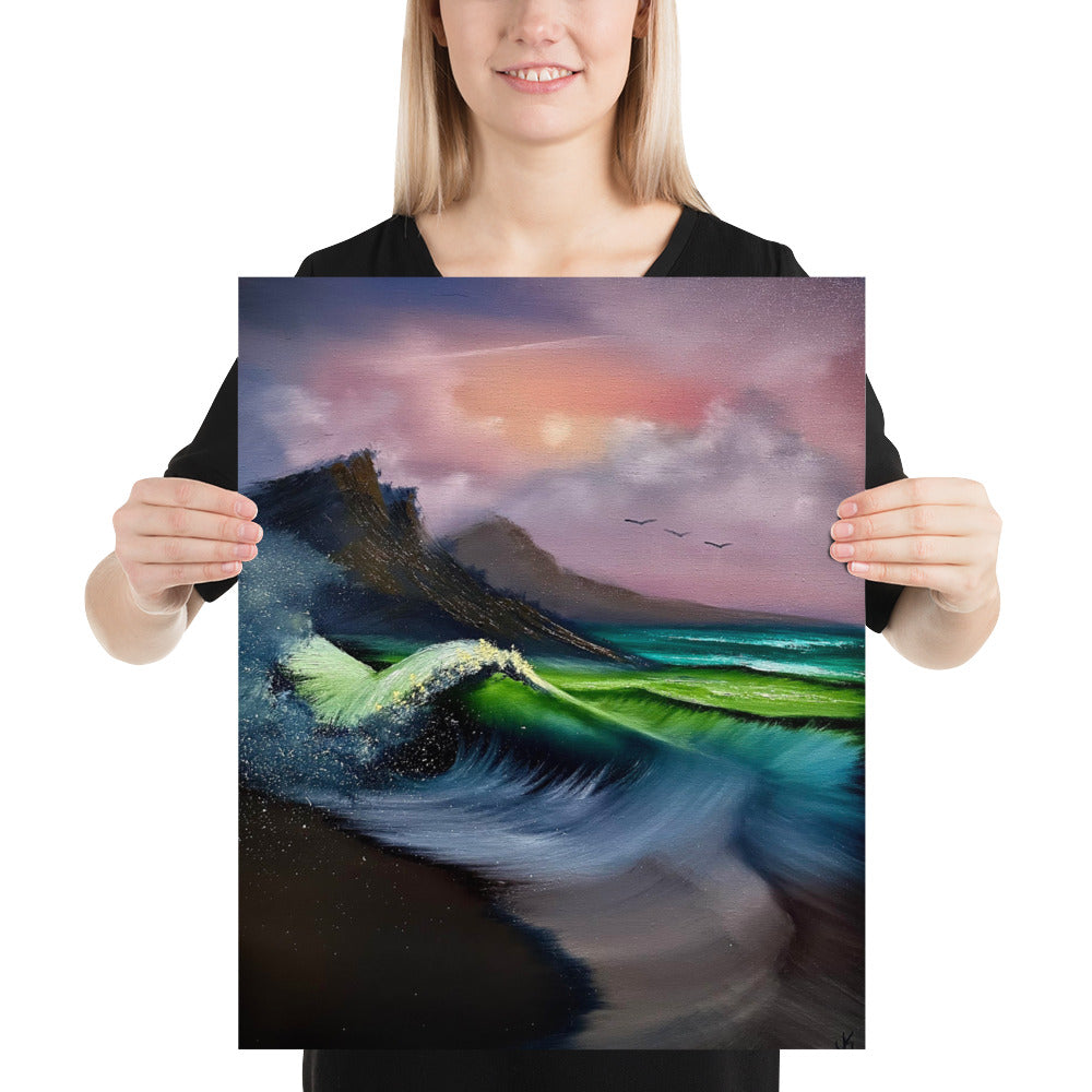 Poster Print - Rainbow Sunset Seascape by PaintWithJosh