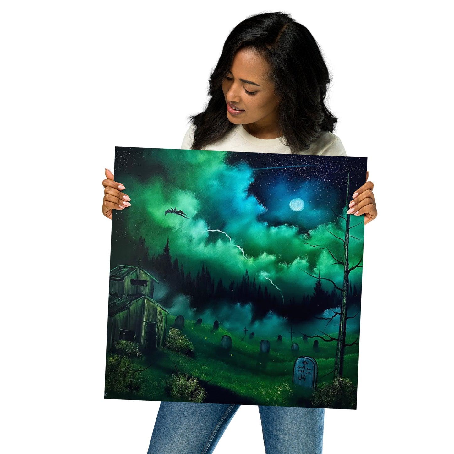 Poster Print - Flight of the Nazgúl Halloween Landscape by PaintWithJosh
