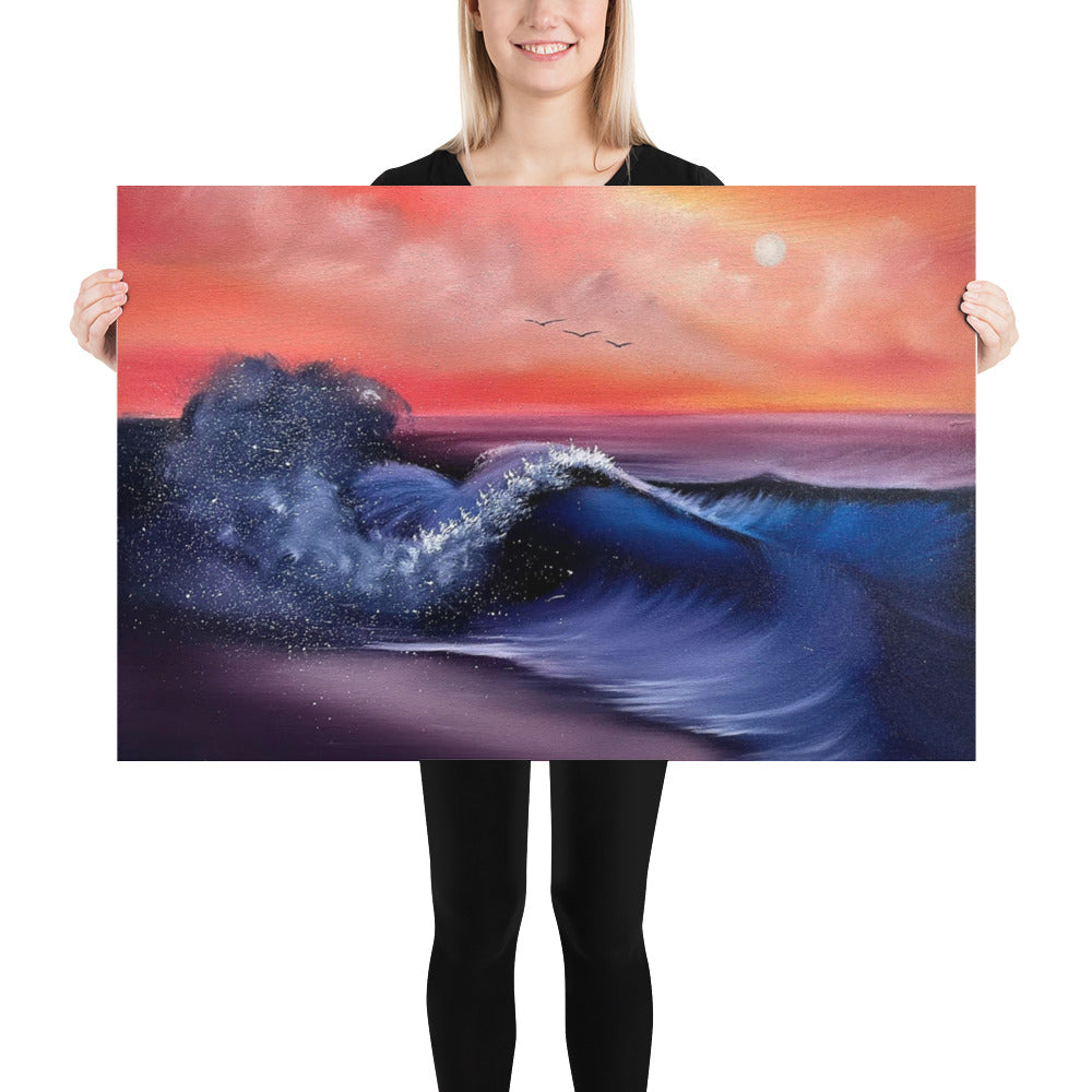 Poster Print - Sunset Seascape Beach by PaintWithJosh