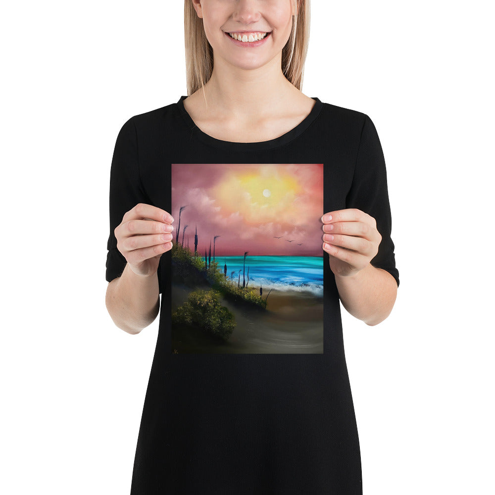 Poster Print - Soft Sunset Seascape by PaintWithJosh