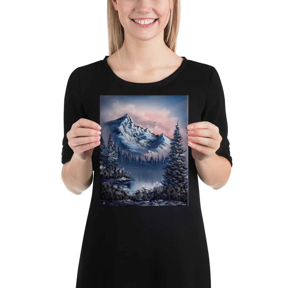 Poster Print - Cold Winter Mountain Landscape by PaintWithJosh