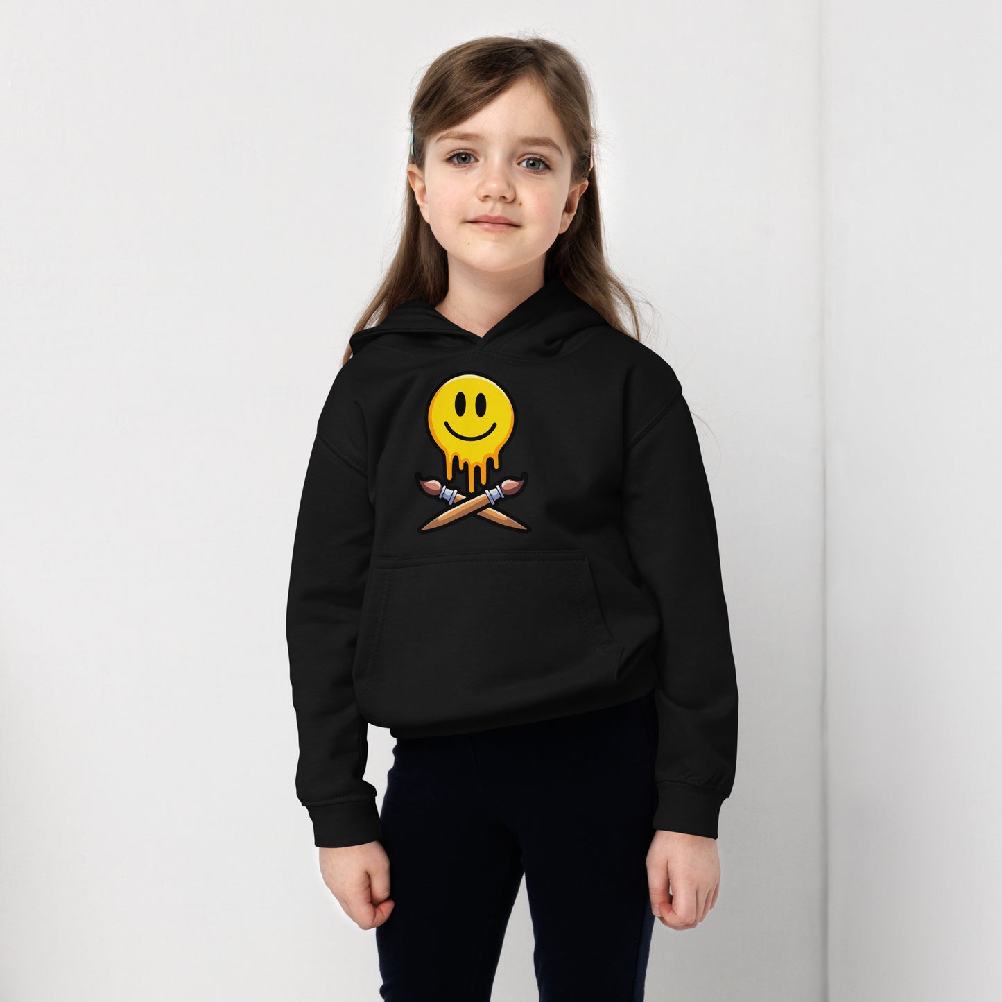 The Grinning Painter - Front Print - Kids Hoodie