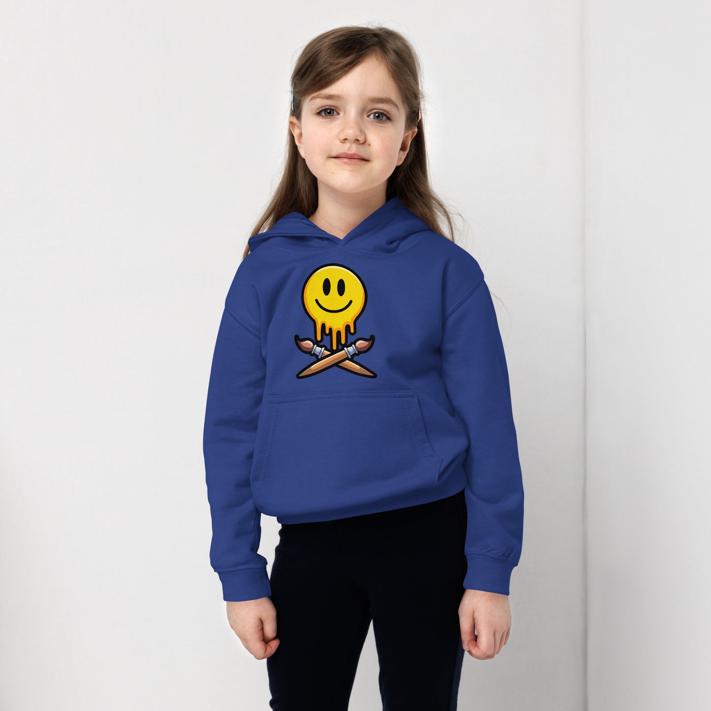 The Grinning Painter - Front Print - Kids Hoodie