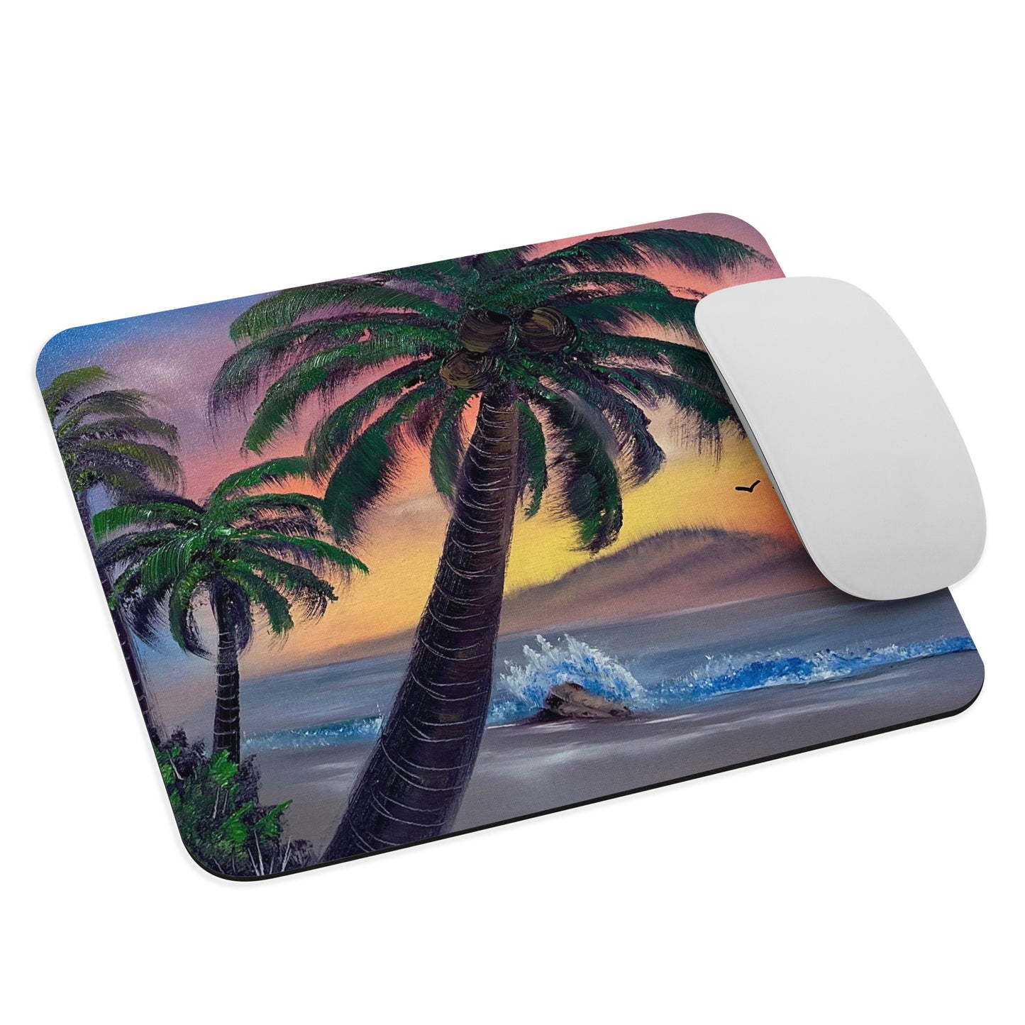 Mouse pad - Sunset Palms Beach Seascape