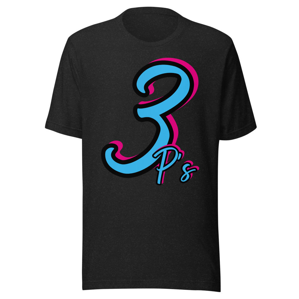 Clothing - 3 P's of PaintWithJosh Blue / Pink unisex T-shirt