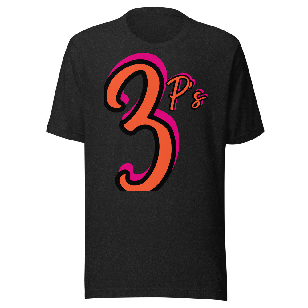 Clothing - 3 P's of PaintWithJosh Orange / Pink unisex T-shirt
