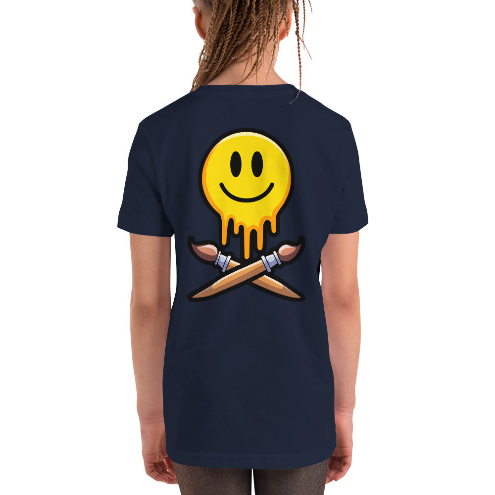 The Happy Pirate Painter Kids T-Shirt - Back Print