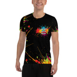 Clothing - Paint With Josh Splatter Paint Logo All-Over Print Men's Athletic T-shirt