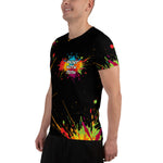 Clothing - Paint With Josh Splatter Paint Logo All-Over Print Men's Athletic T-shirt