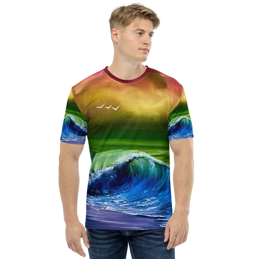 Clothing - Pride Flag Seascape - All Over Print Unisex t-shirt by PaintWithJosh