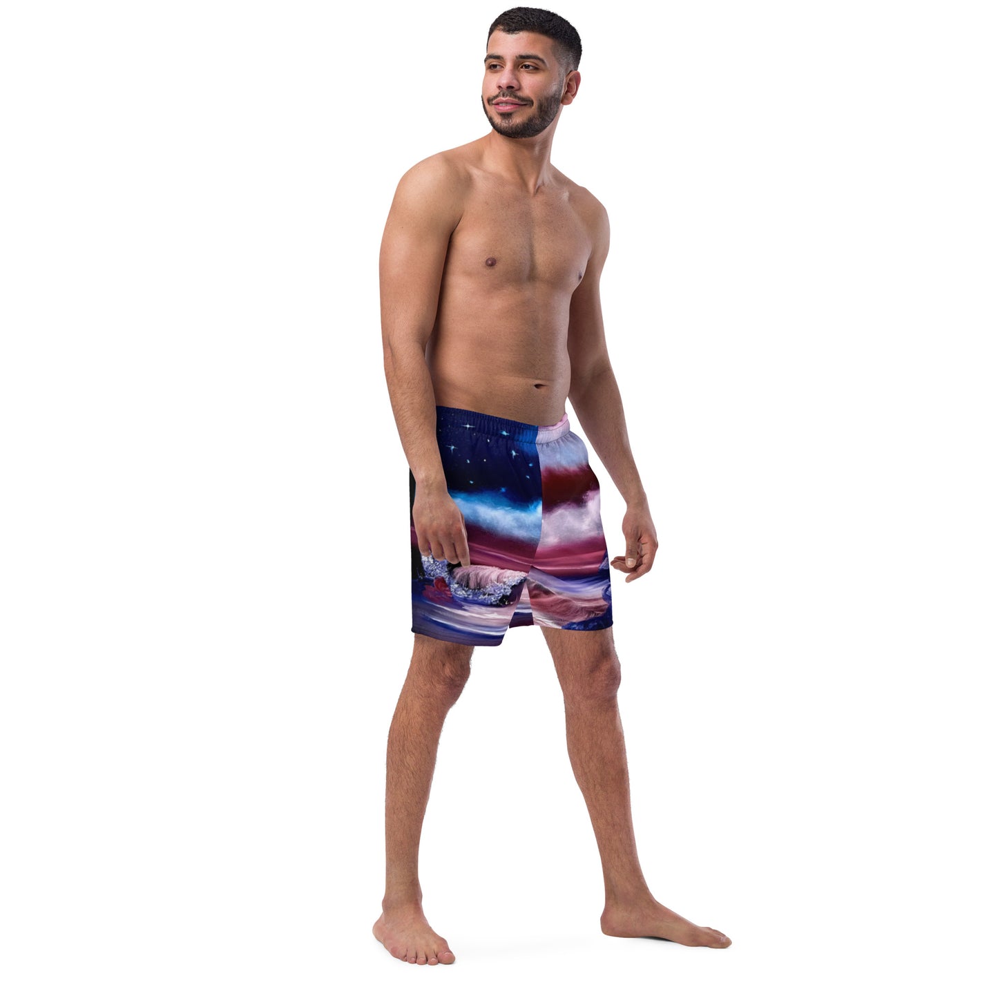 Swimwear - American Flag Patriotic USA Men's swim trunks