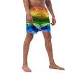 Pride Flag Seascape Men's Swim Trunks by PaintWithJosh