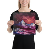Canvas Print - Crimson Shores Seascape by PaintWithJosh