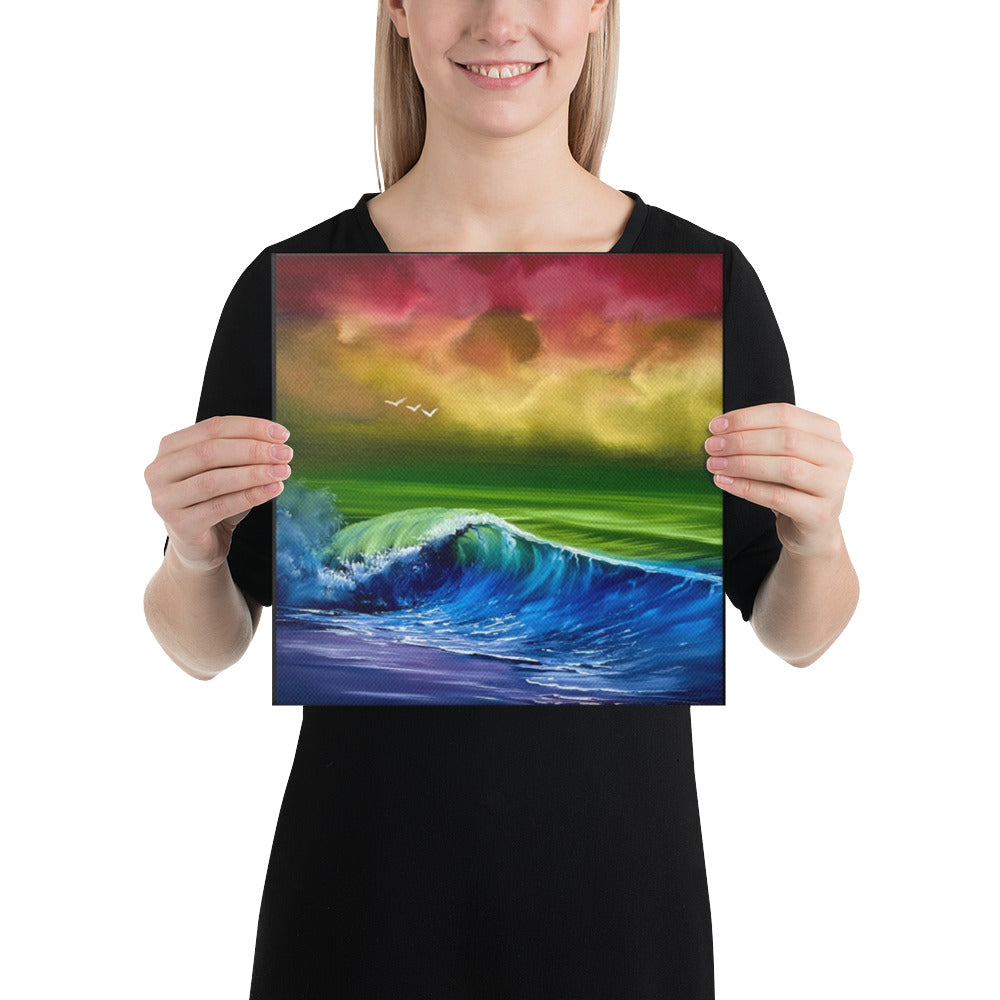 Canvas Print - Pride Flag Rainbow Seascape by PaintWithJosh