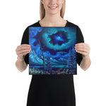 Canvas Print - Exploration Lake UFO - Expressionism Landscape by PaintWithJosh