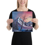 Canvas Print - Sunrise Mountain 4 - Expressionism Landscape by PaintWithJosh