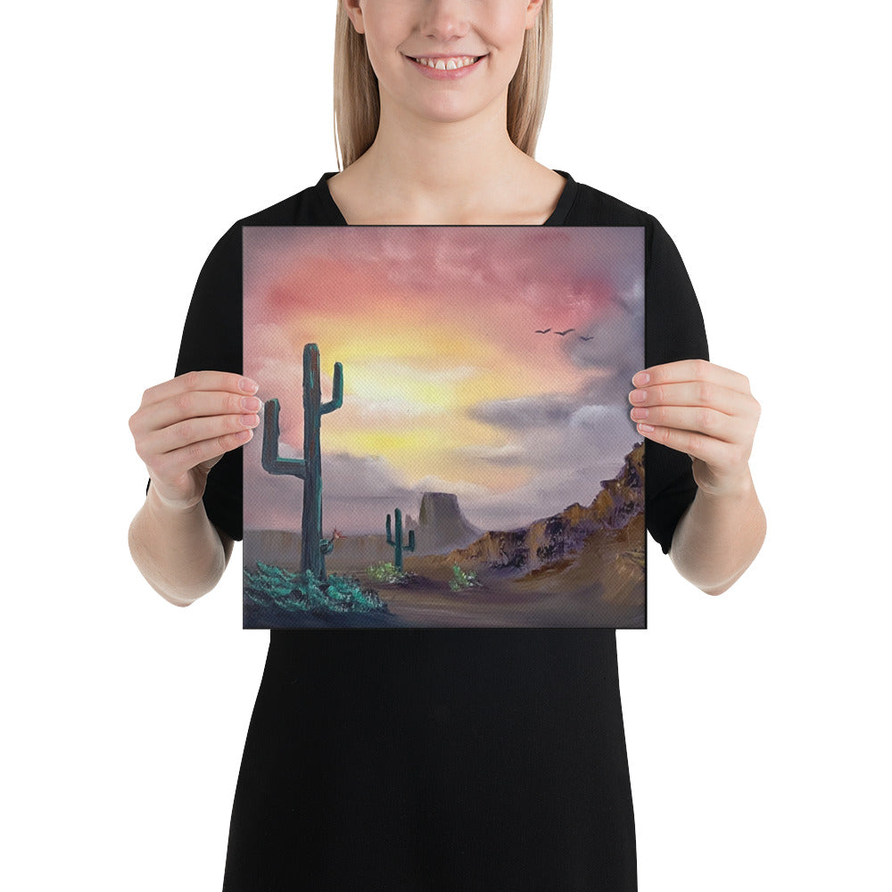 Canvas Print - Desert Sunrise Landscape by PaintWithJosh