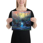 Canvas Print - Desolate Oasis - Sunrise Forest Expressionism Landscape by PaintWithJosh