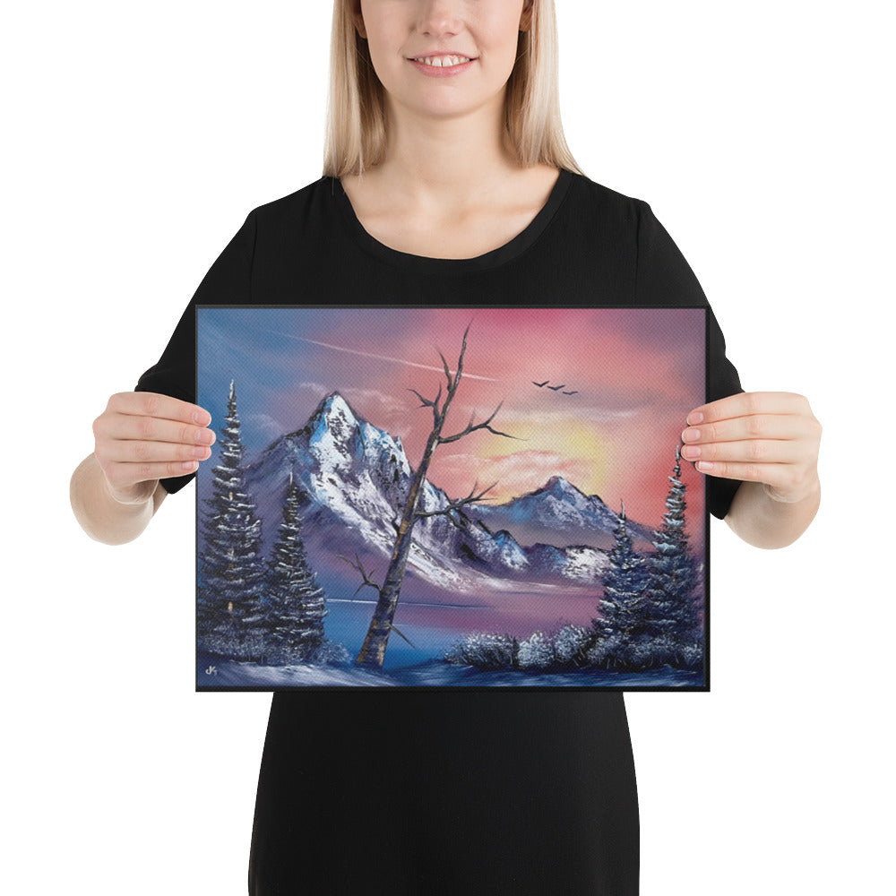 Canvas Print - Sunrise Mountain (V4) Expressionism Landscape by PaintWithJosh