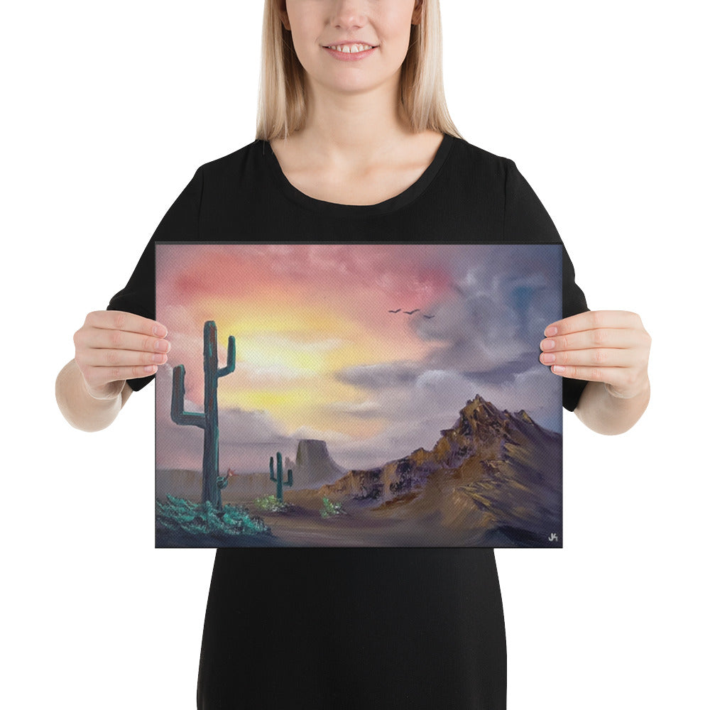 Canvas Print - Desert Sunrise Landscape by PaintWithJosh