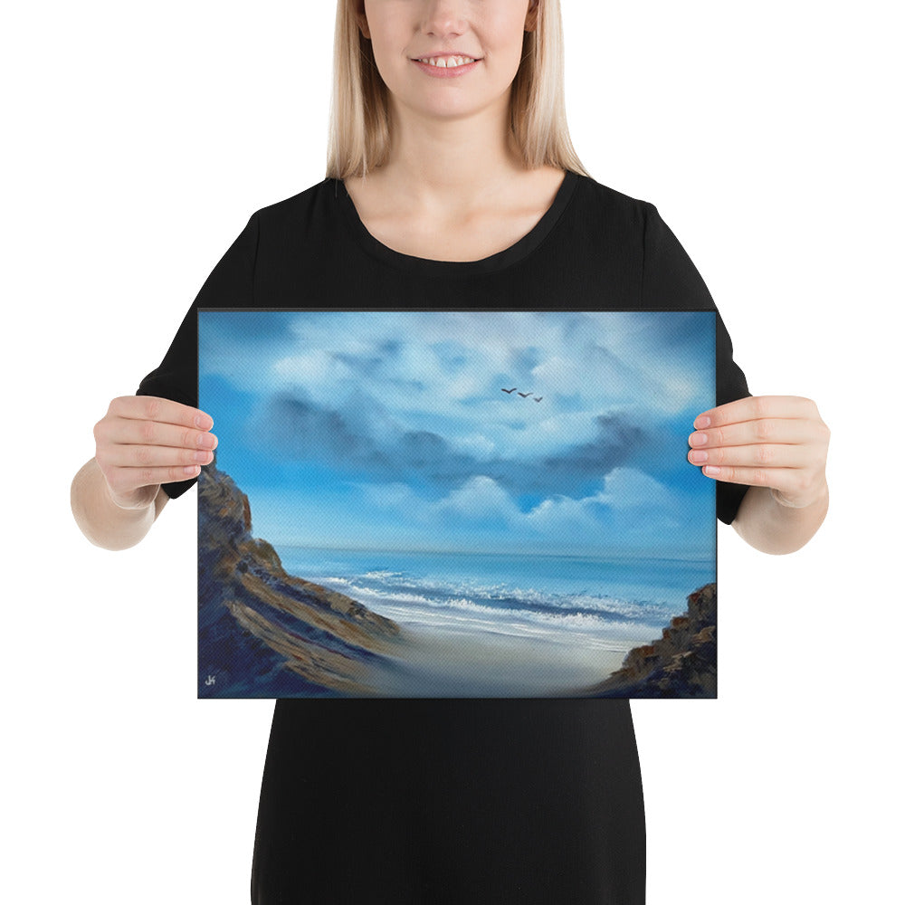 Canvas Print - Hidden Cove Expressionism Seascape by PaintWithJosh