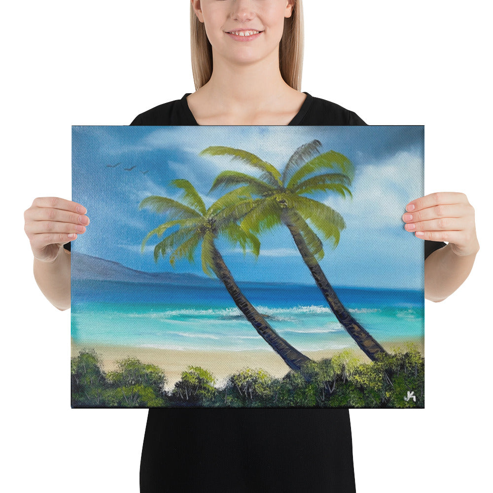Canvas Print - Paradise Beach Seascape by Paint With Josh