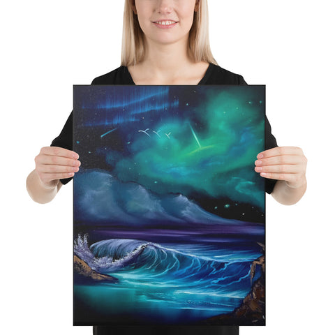 Canvas Print - Galactic Beach Seascape by PaintWithJosh