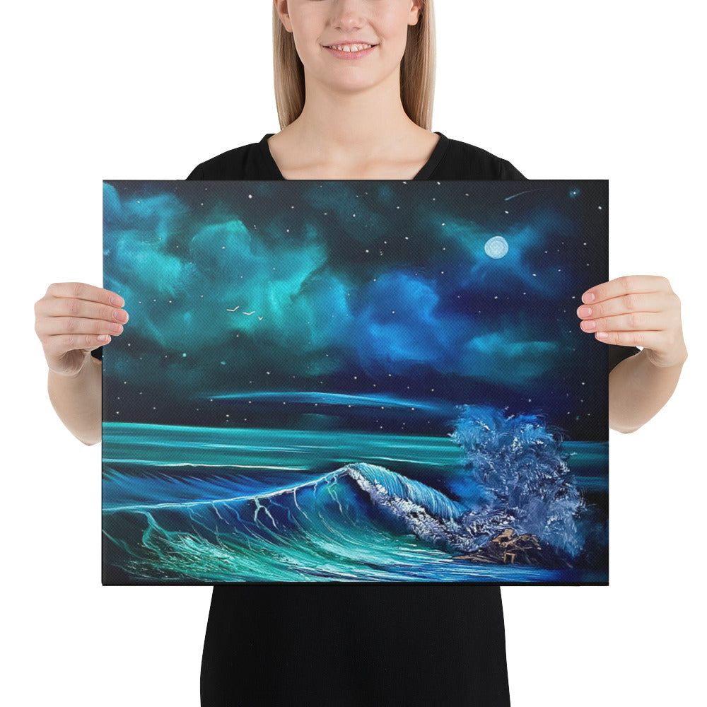 Canvas Print - UFO Beach Seascape by PaintWithJosh