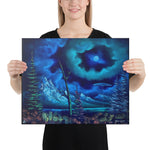 Canvas Print - Exploration Lake UFO - Expressionism Landscape by PaintWithJosh